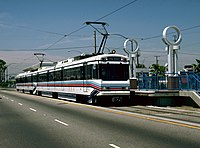 A train at Pacific Coast Highway station