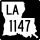 Louisiana Highway 1147 marker
