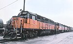 MILW 2067 , a GP40 built Dec. 1986 in Bensenville, Illinois Yards in March 1985 (29660303062).jpg