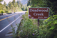 Deadwood Creek Bridge sign (Mount Rainier Nat`l Park)