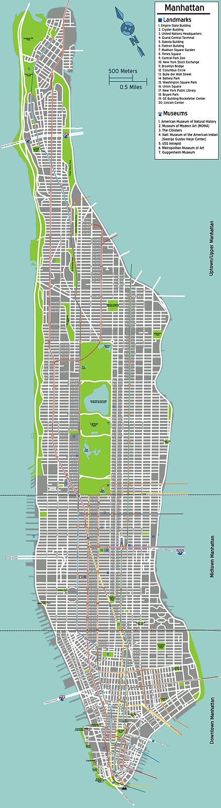 Street map of Manhattan