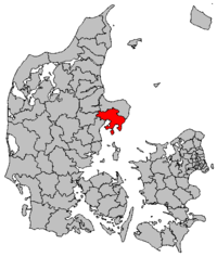 Lage von Syddjurs Kommune in Dänemark