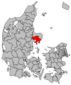 Kart over Syddjurs kommune