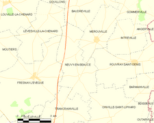 Carte de la commune de Neuvy-en-Beauce.