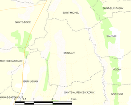 Mapa obce Montaut