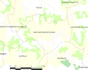 Poziția localității Saint-Antoine-de-Ficalba