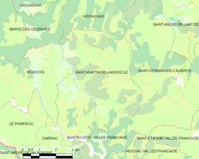 Poziția localității Saint-Martin-de-Lansuscle