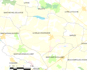 Poziția localității La Selle-Craonnaise