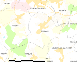 Mapa obce Bousbach