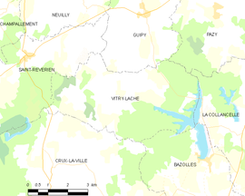 Mapa obce Vitry-Laché