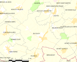 Mapa obce Bucquoy