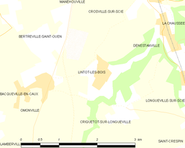 Mapa obce Lintot-les-Bois