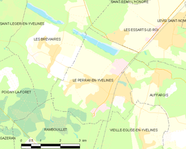 Mapa obce Le Perray-en-Yvelines