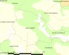 Mapa obce Saint-Lambert