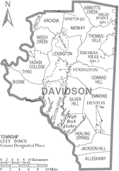 File Map Of Davidson County North Carolina With Municipal And