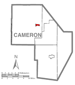 Vị trí trong Quận Cameron, Pennsylvania