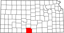 Harta e Barber County në Kansas