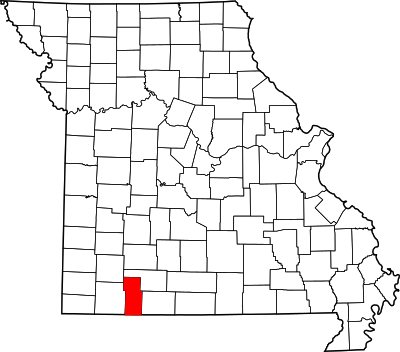 Map of Missouri highlighting Stone County.svg