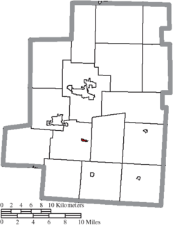 Map of Morrow County Ohio Highlighting Fulton Village.png