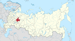 Kirov oblasts placering i Rusland