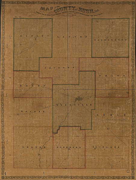 File:Map of the county of Rush Ind. LOC 2013593179.jpg