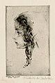 Untitled (Profile of little girl), c. 1936 by Mathilde De Cordoba