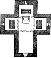 Mauzoleum Gally Placidie, Ravenna – půdorys