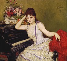 Sophie Menter auf einem Gemälde von Ilja Repin, 1887 (Quelle: Wikimedia)