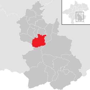 Location of the municipality of Micheldorf in Upper Austria in the Kirchdorf district (clickable map)