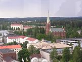 A general view of Mikkeli with the neogothic cathedral