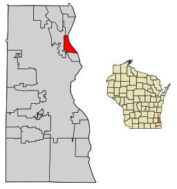 Milwaukee County Wisconsin Incorporated and Unincorporated areas Whitefish Bay Highlighted