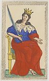 Minchiate card deck - Florence - 1860-1890 - Swords - 13 - Queen.jpg