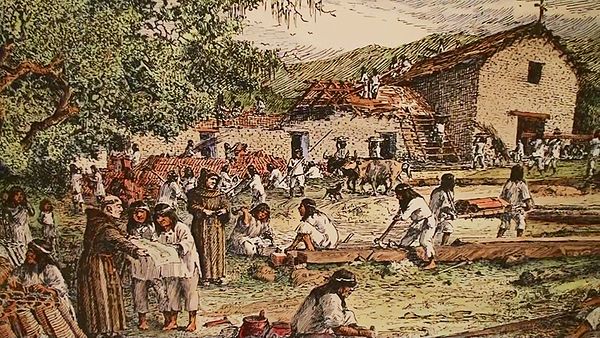 The Spanish missions in Mexican California continued to use forced Indian labor even after Mexican independence, the so-called "Mission Indians"