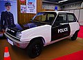 Old French police Renault R5 with black hood and doors.