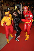 Montreal Comiccon 2015 - Reverse-Flash, Catwoman and the Flash (19452211382).jpg