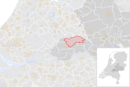 Locatie van de gemeente Buren (gemeentegrenzen CBS 2016)