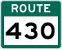 Route 430 marker