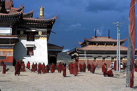 The Bon monastery of Nangzhik Gompa at Ngawa Town, in Sichuan.