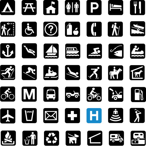 File:National Park Service sample pictographs.svg