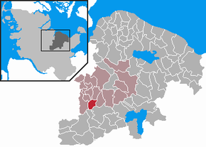 Poziția Nettelsee pe harta districtului Plön
