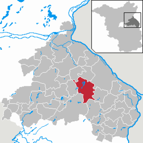Poziția Neuhardenberg pe harta districtului Märkisch-Oderland
