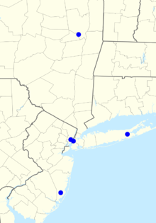 Map of radio affiliates New York Jets radio affiliates.png