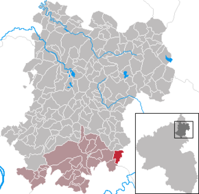 Poziția Niedererbach pe harta districtului Westerwaldkreis