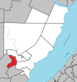 Location within Charlevoix-Est RCM.