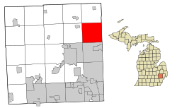 Location of Oakland Charter Township within Oakland County, Michigan