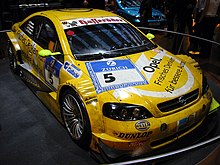 Manuel Reuter's Nurburgring 24h winning Astra which formerly competed in the DTM. Opel Astra V8 Coupe (OPC Team Phoenix, DTM 2003).jpg
