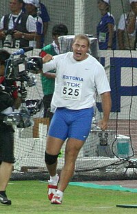 Kanter tuulettaa MM-kultaansa Osakassa 2007.