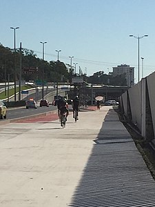 Cycling in Rio de Janeiro, photo outside Paralympic area