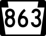 Pennsylvania Route 863 marker
