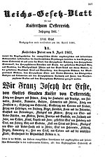 Miniatura pro Protestantský patent (1861)